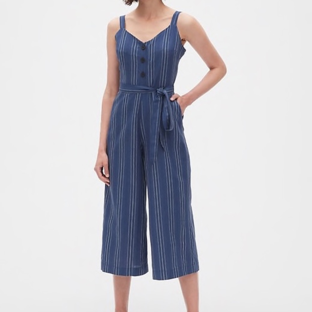Moving Sale! GAP blue striped jumpsuit NWOT